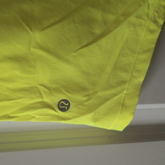 Lululemon pace breaker shorts. Highlighter yellow. Medium - Picture 3 of 4